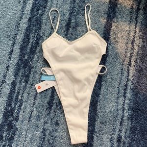 NWT White One Piece Cupshe Swimsuit
